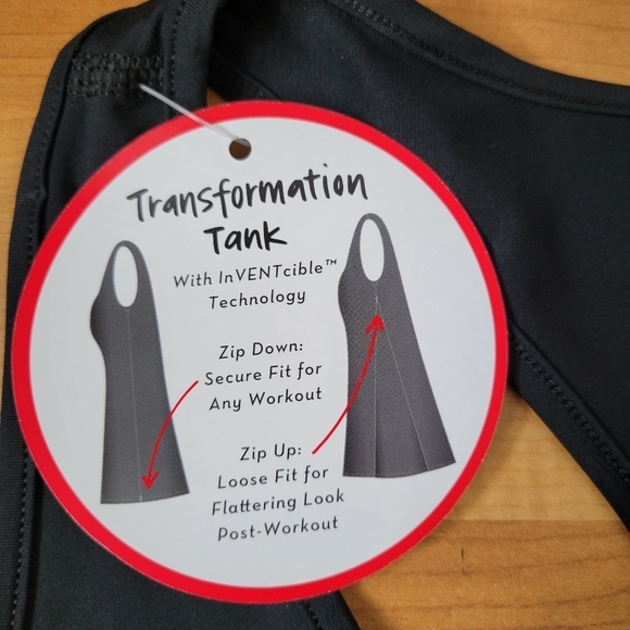 Spanx Transformation Black Side Zipper Racerback Tank Top Size M NWT - Picture 10 of 13